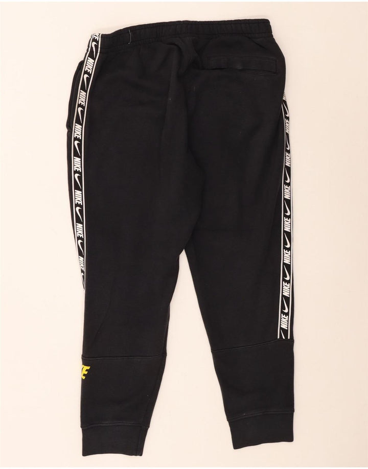 Nike Pantalon de survêtement graphique pour homme en coton noir moyen