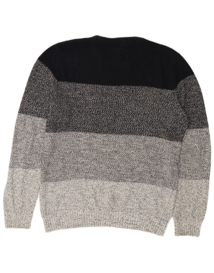 Richmond Pull à col rond pour homme en coton rayé multicolore