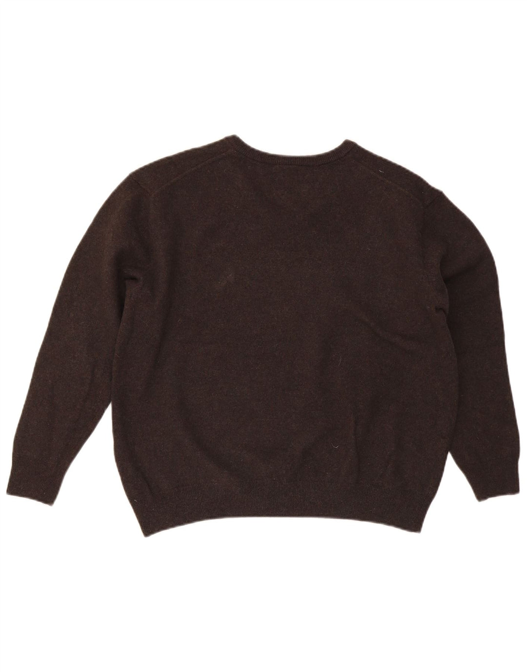 Lacoste Pull col V pour homme Taille 7 2XL Laine marron