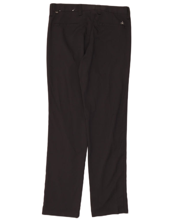 Calvin Klein Pantalon chino droit pour homme Taille 32 W32 L31 Noir Polyester