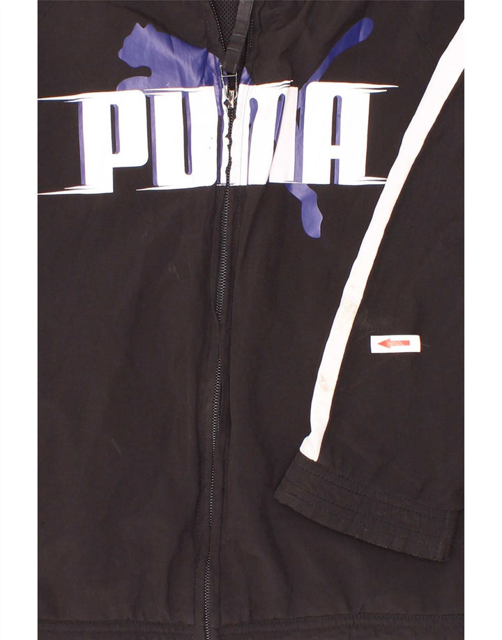 Puma Veste de Survêtement Graphique Garçon 9-10 Ans Noir Colorblock