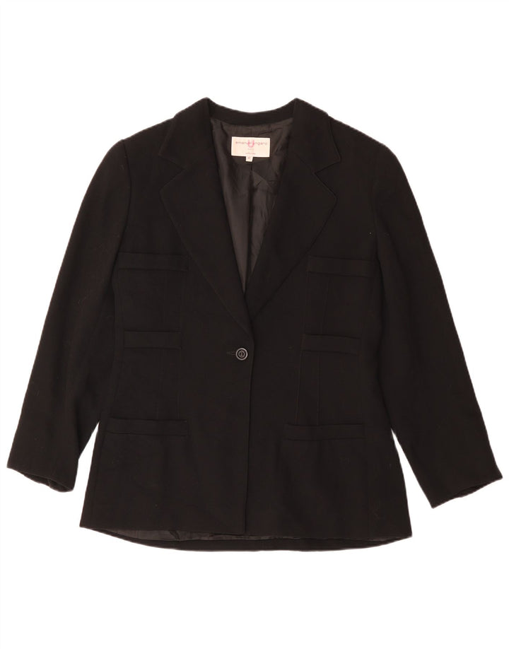 Emanuel Ungaro Veste Blazer 1 Bouton Femme IT 48 XL Noir