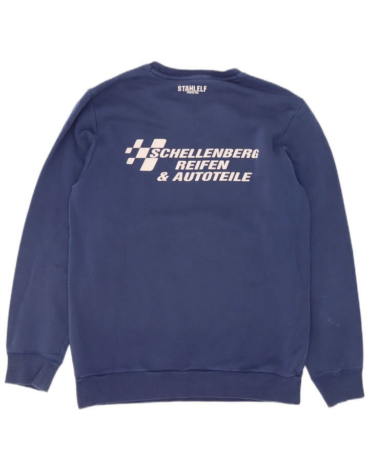 Adidas Sweat-shirt graphique pour homme en coton bleu marine moyen