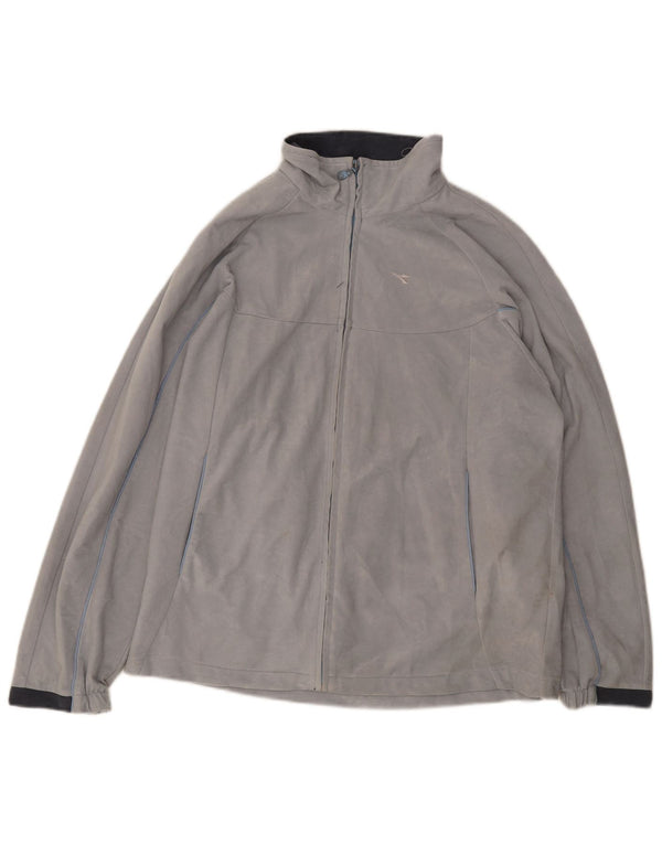Diadora Veste de survêtement pour femme UK 14 Large Gris Polyester