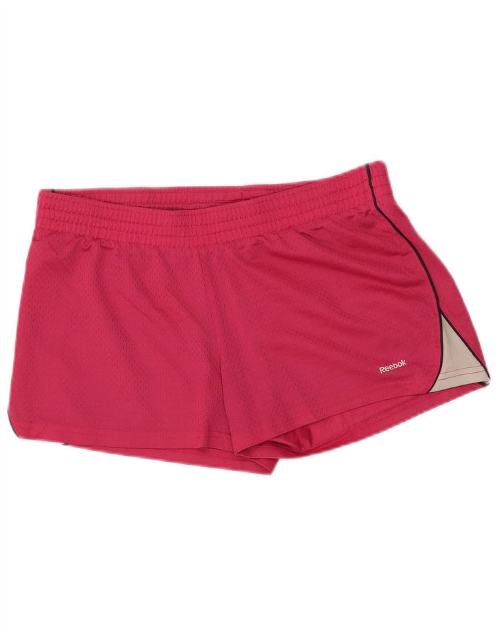 REEBOK Short de sport pour femme UK 14 Polyester color block rose moyen