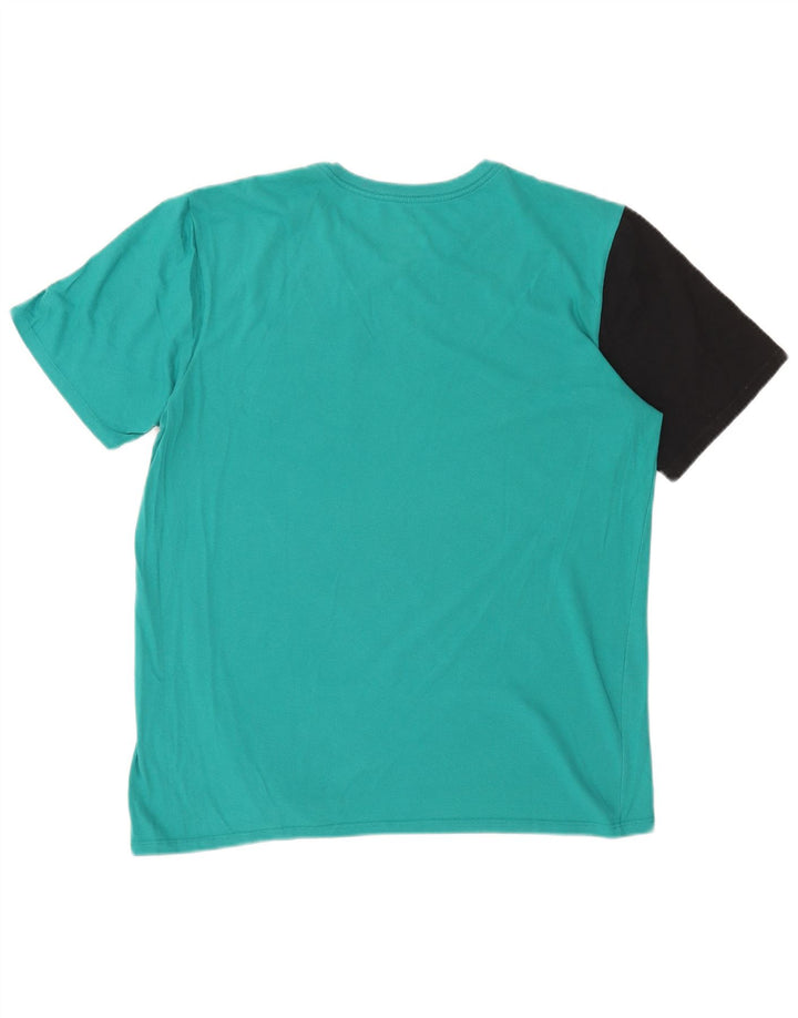 Nike Hommes Dri Fit T-Shirt Haut Large Turquoise Colorblock