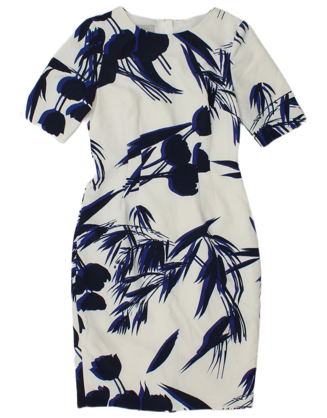 Hobbs Robe fourreau pour femme UK 10 Petit polyester floral blanc