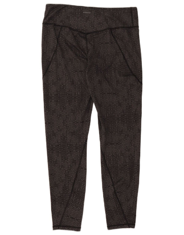 Patagonia Leggings Femme UK 14 Large Gris Géométrique Polyester