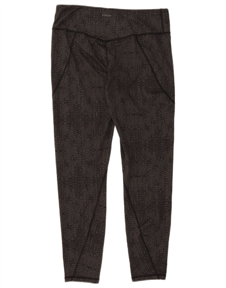 Patagonia Leggings Femme UK 14 Large Gris Géométrique Polyester