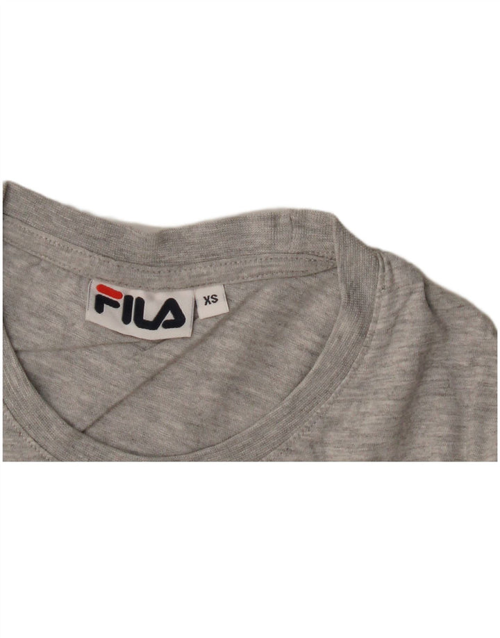 Fila T-Shirt Graphique Top XS Gris Moucheté Homme