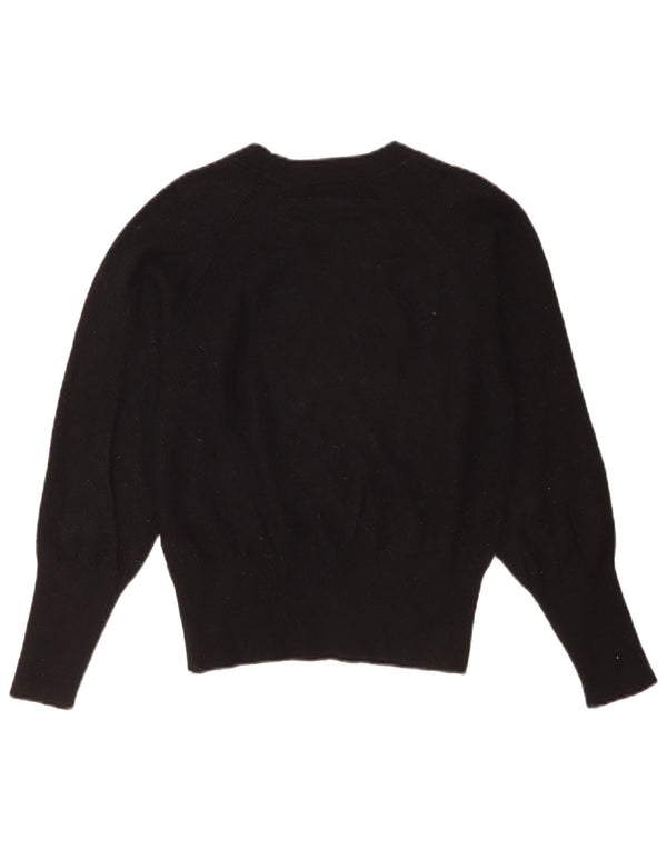 Fat Face Pull court à col bateau pour femme UK 8 Small Noir Viscose