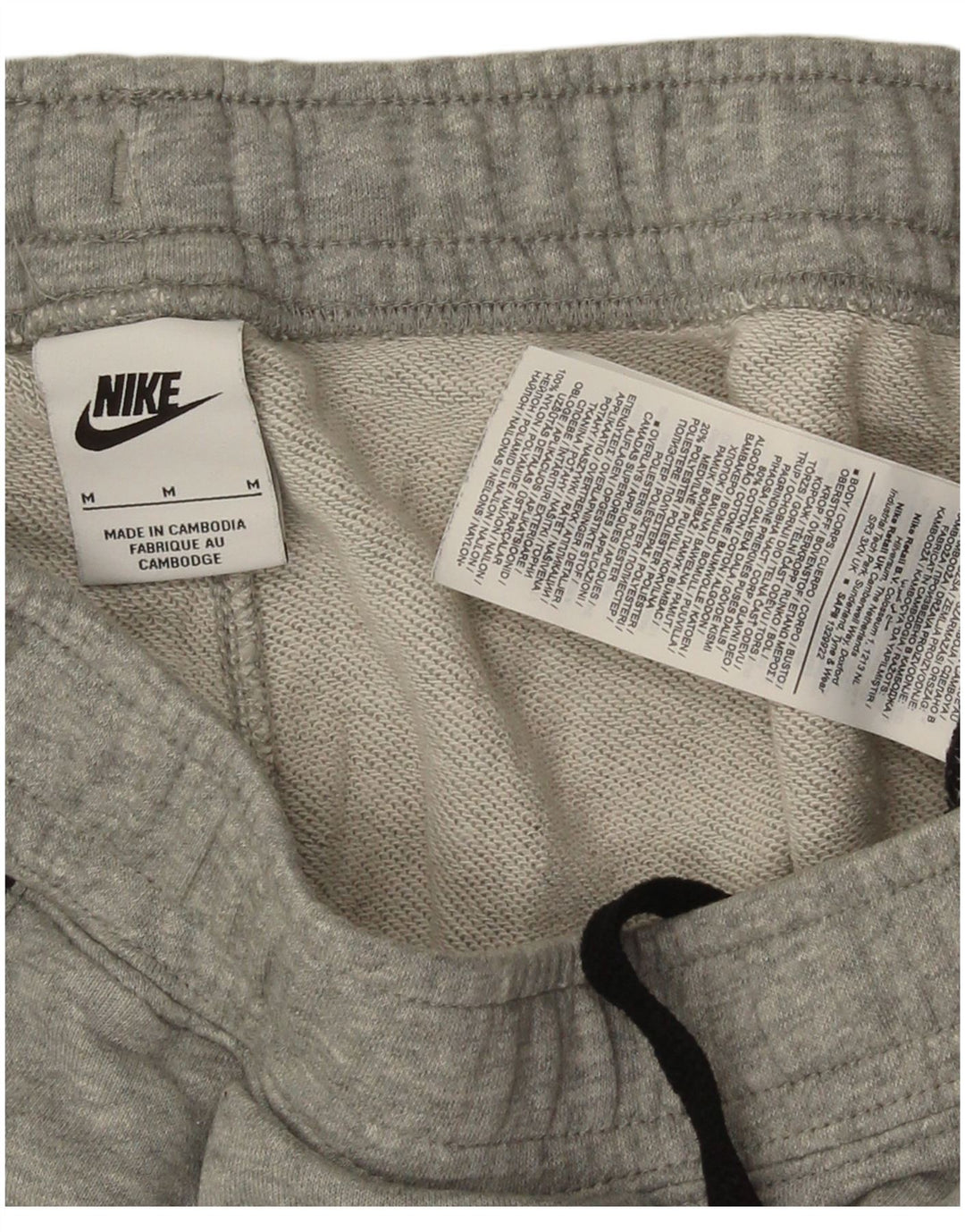 Nike Short de sport en coton color block gris moyen pour homme