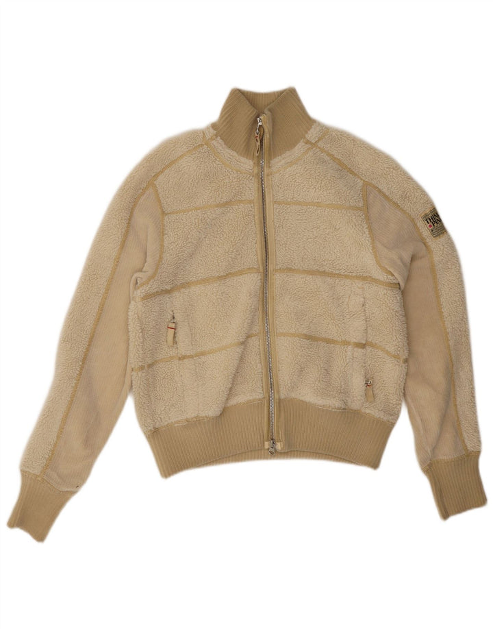 Think Pink Veste polaire bomber pour femme UK 12 Acrylique jaune moyen