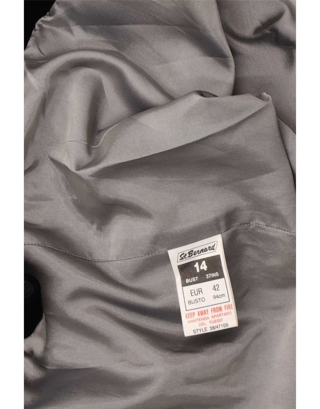 St. Veste blazer à 2 boutons Bernard pour femme UK 14 Large Noir Polyester