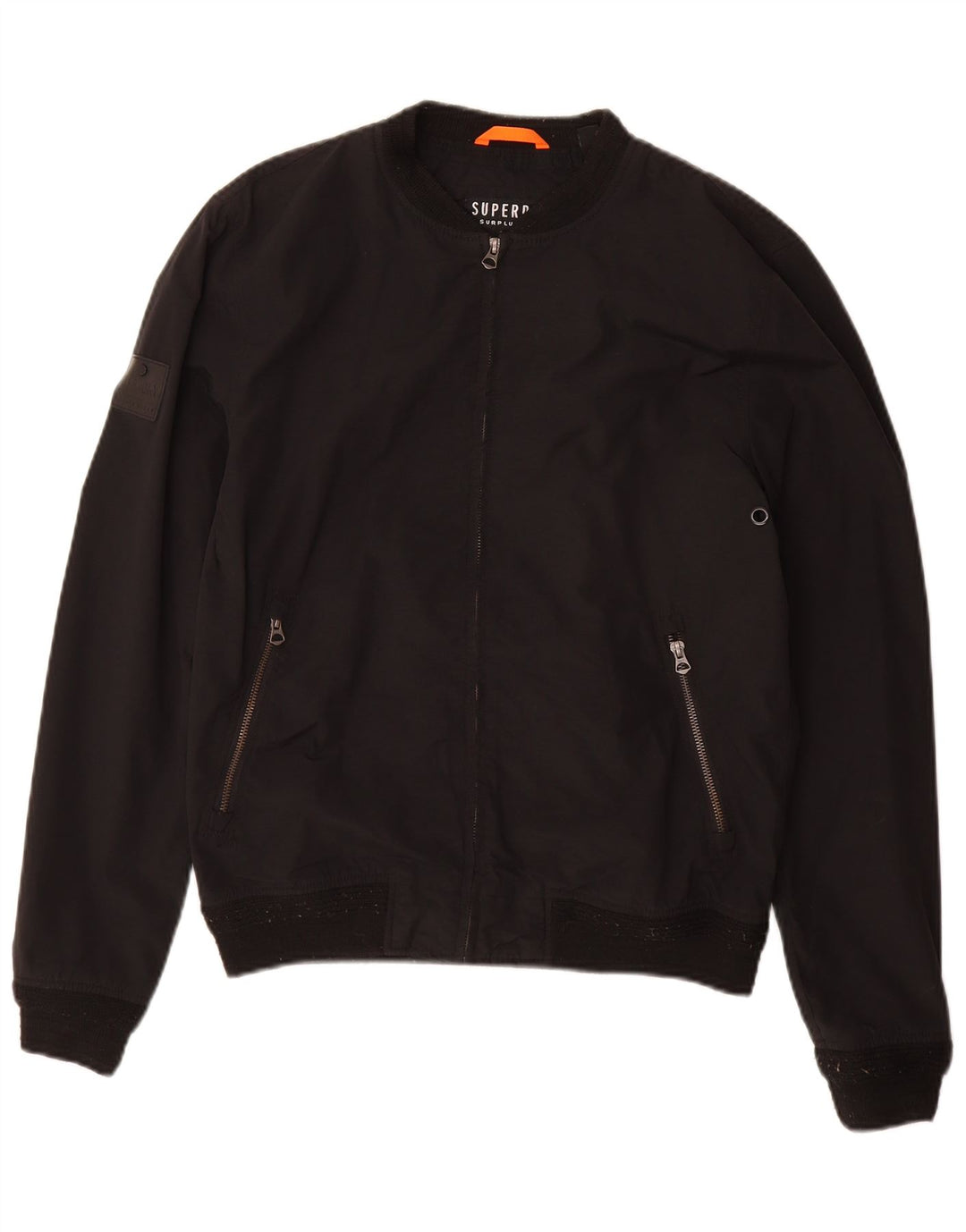 SUPERDRY Veste Bomber Homme UK 38 Coton Noir Moyen