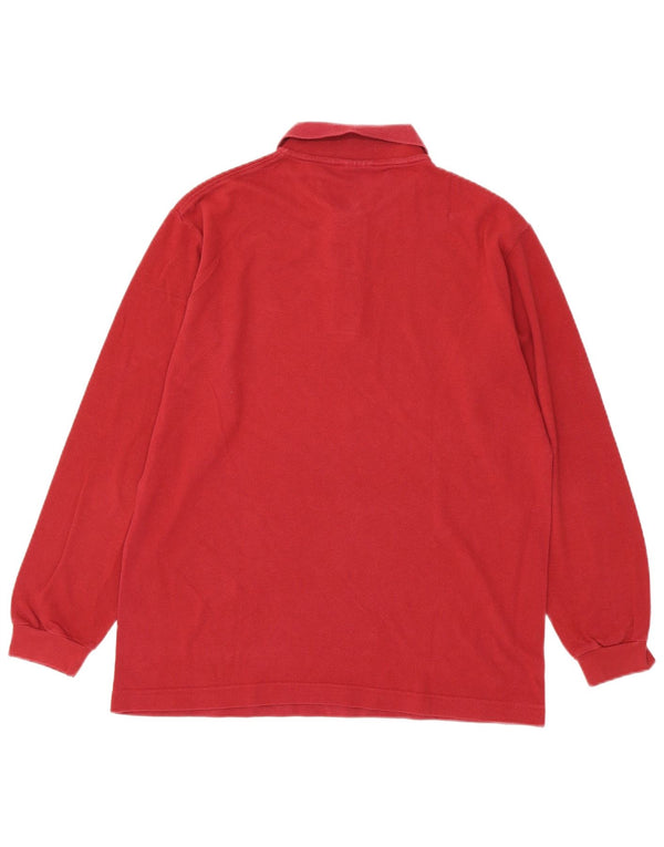 Kappa Polo à Manches Longues Homme Rouge Moyen Coton