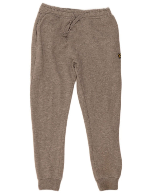 Lyle & Scott Pantalon de survêtement pour garçon 8-9 ans Gris chiné en coton