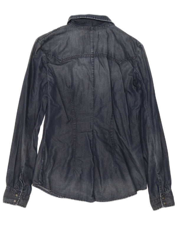 Diesel Chemise en jean pour femme UK 12 Bleu marine moyen Coton