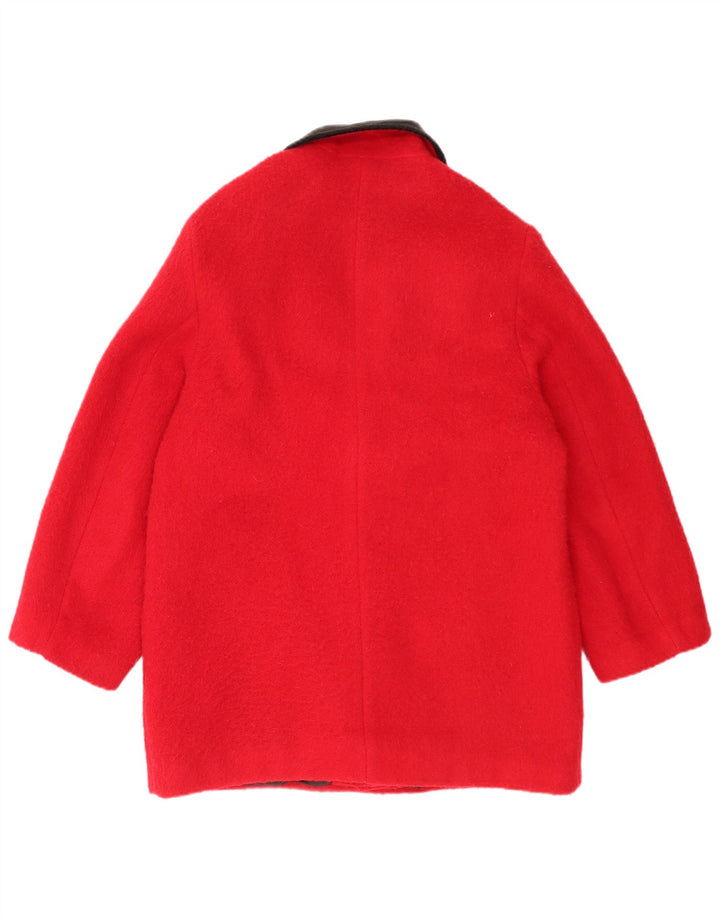 C&A Manteau croisé à manches 3/4 pour femme UK 14 Laine rouge moyen