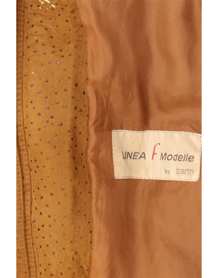 Barth Manteau en daim pour femme UK 16 Grand cuir marron