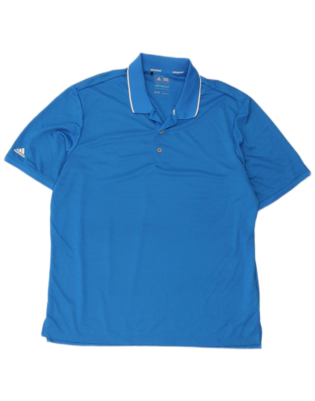 Adidas Homme Climacool Polo XL Bleu Rayé Polyester