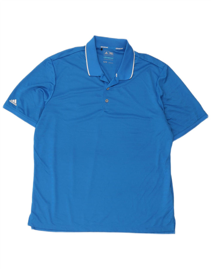 Adidas Homme Climacool Polo XL Bleu Rayé Polyester