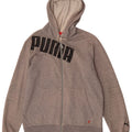 Puma Sweat à Capuche Graphic Zip Homme Gris Moyen Coton
