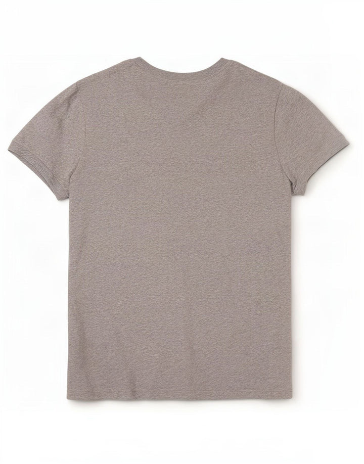 Adidas T-Shirt Femme Top UK 12 Gris Moyen Coton