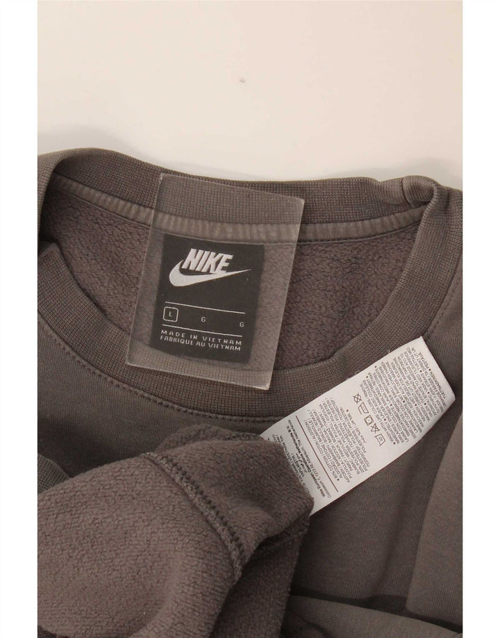 Nike Sweat-shirt pour homme en coton gris Taille L