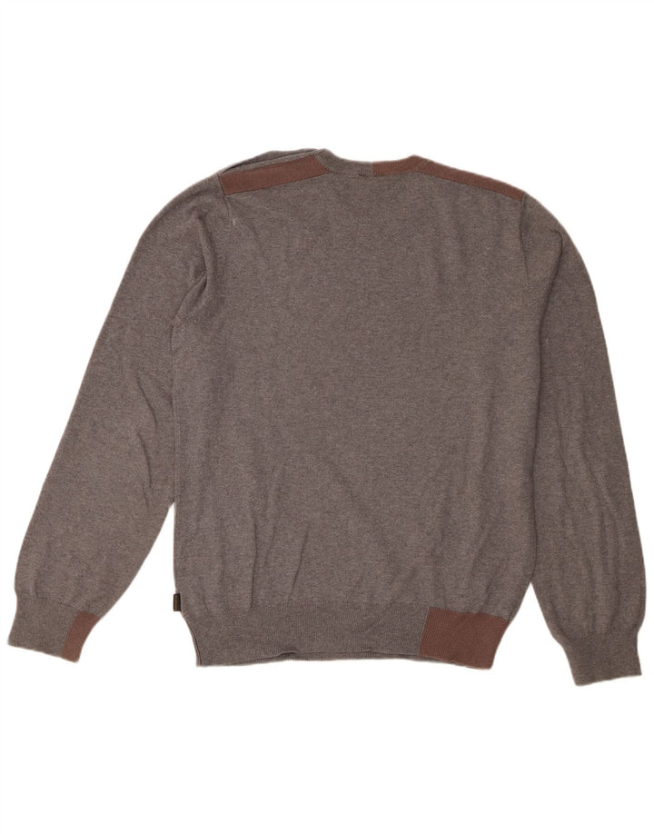 Paul Smith Pull Col Rond Homme Gris Moyen Colorblock Coton