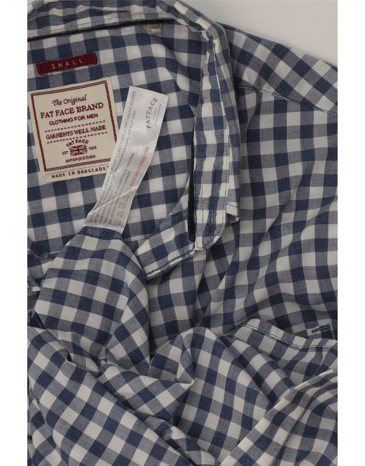FAT FACE Chemise Homme Petit Carreau Bleu Coton