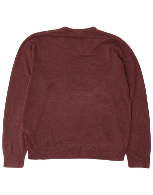 Marks & Spencer Pull Col V Homme Acrylique Marron Moyen
