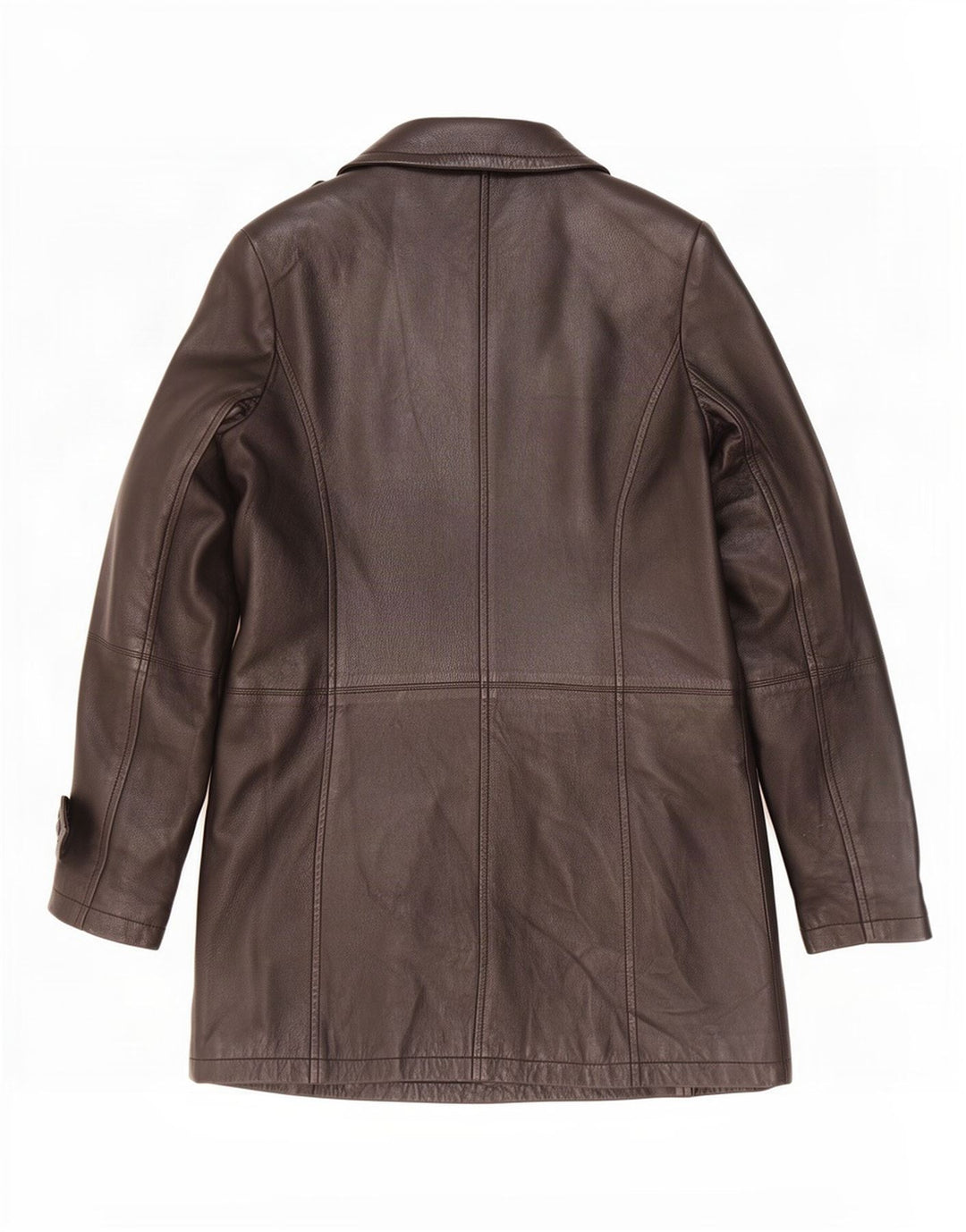 manteau en cuir femme vintage UK 10 Petit Noir