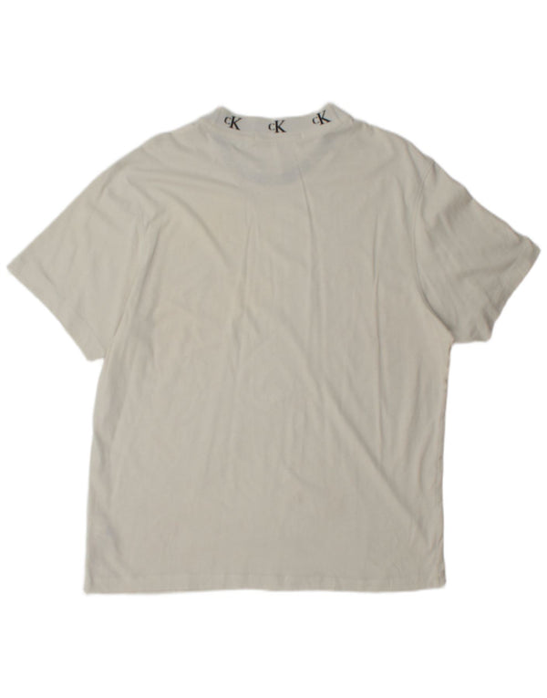 Calvin Klein Jeans T-shirt graphique pour homme XL Blanc Coton