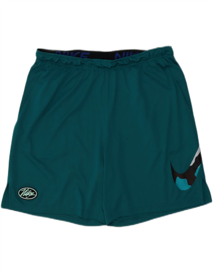Nike Short de sport Dri Fit pour homme XL Turquoise Polyester