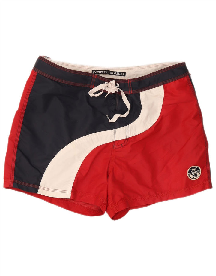 North Sails Short de Bain Homme Large Rouge Colorblock Polyamide