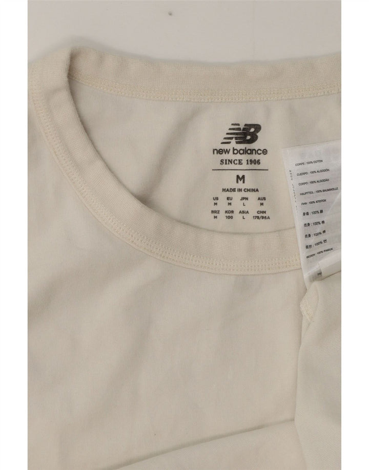 New Balance T-Shirt Homme Blanc Moyen Coton