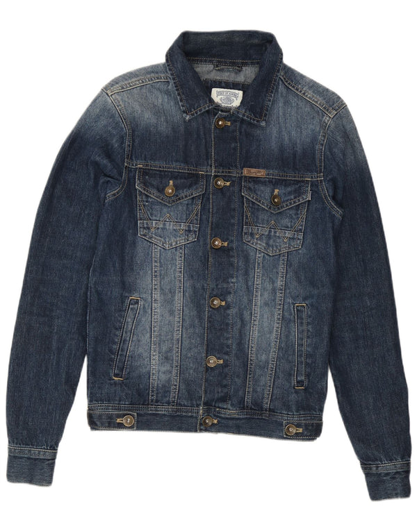 Wrangler Veste en jean pour homme UK 36 Petit coton bleu marine