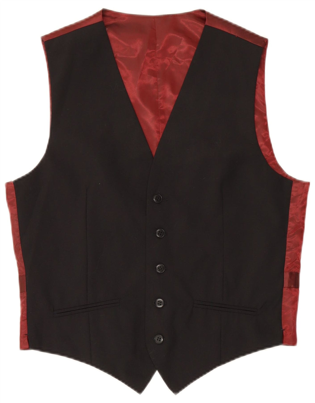 Marks & Spencer Gilet Homme Petit Noir Laine Colorblock