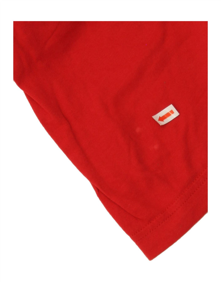 ADIDAS Mens Graphic T-Shirt Top Medium Red Cotton Vintage Adidas and Second-Hand Adidas from Messina Hembry 