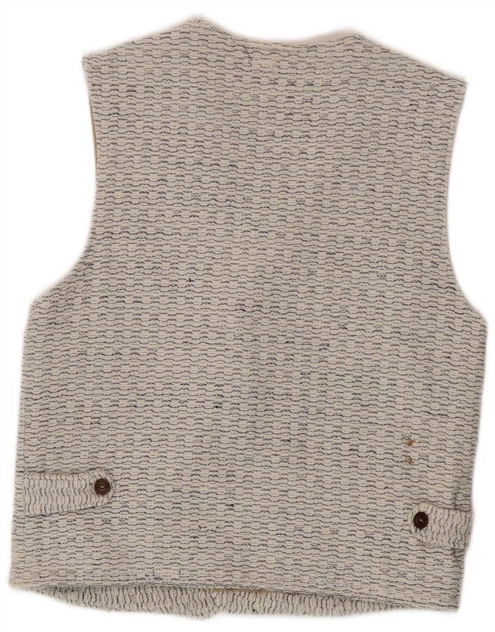gilet homme vintage moyen blanc moucheté