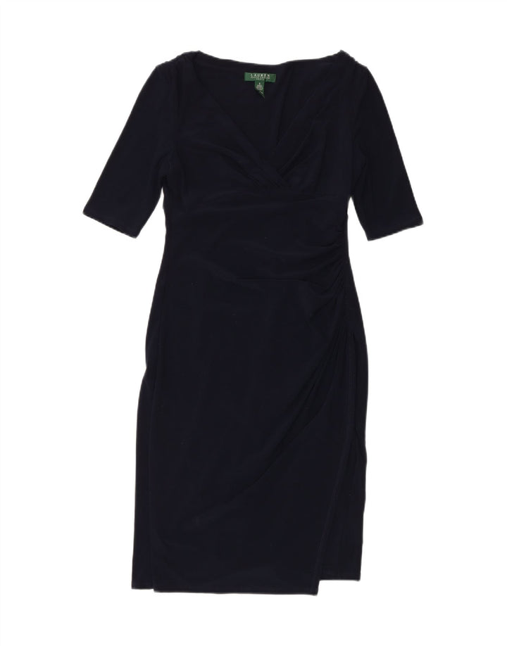 Ralph Lauren Robe fourreau pour femme US 6 Polyester bleu marine moyen