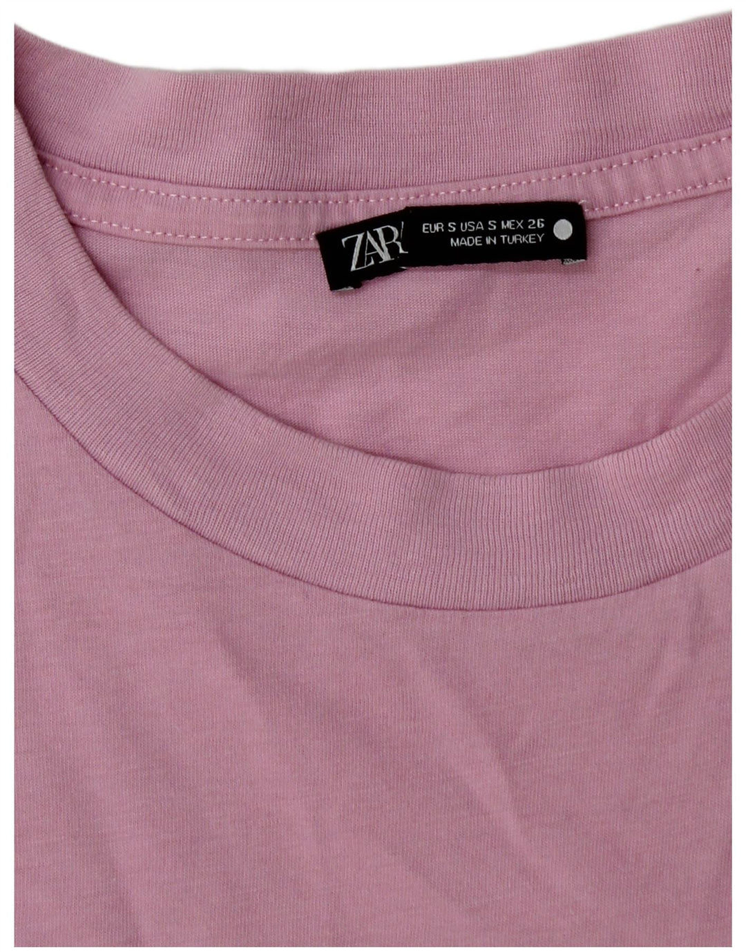 Zara Womens Crop T-Shirt Top UK 10 Petit Rose