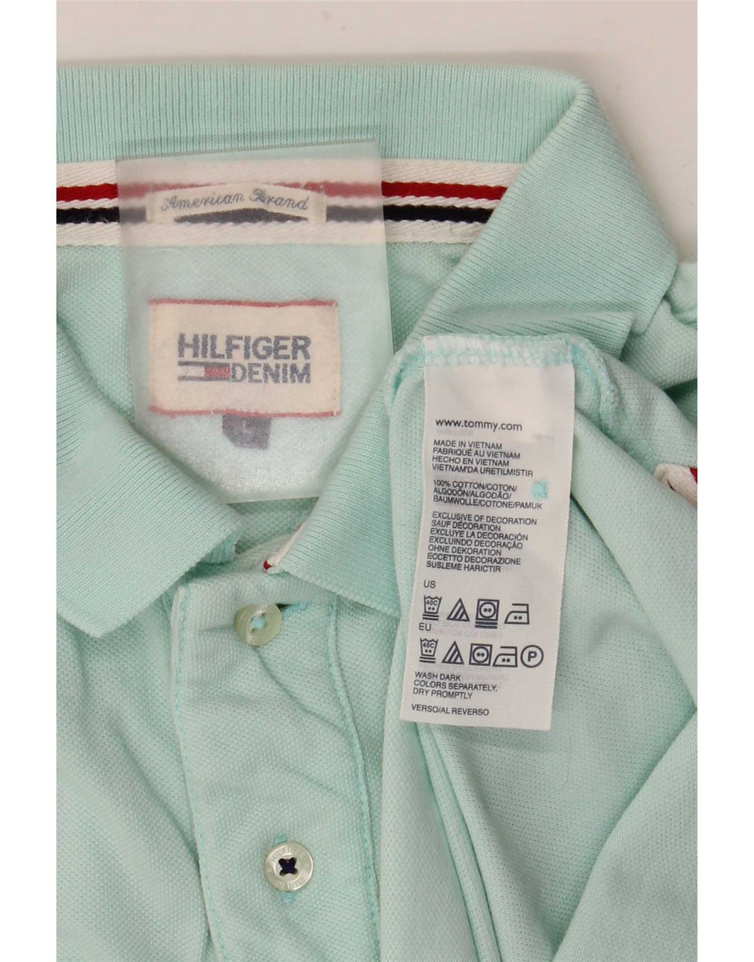 Tommy Hilfiger Polo Homme Grand Coton Turquoise