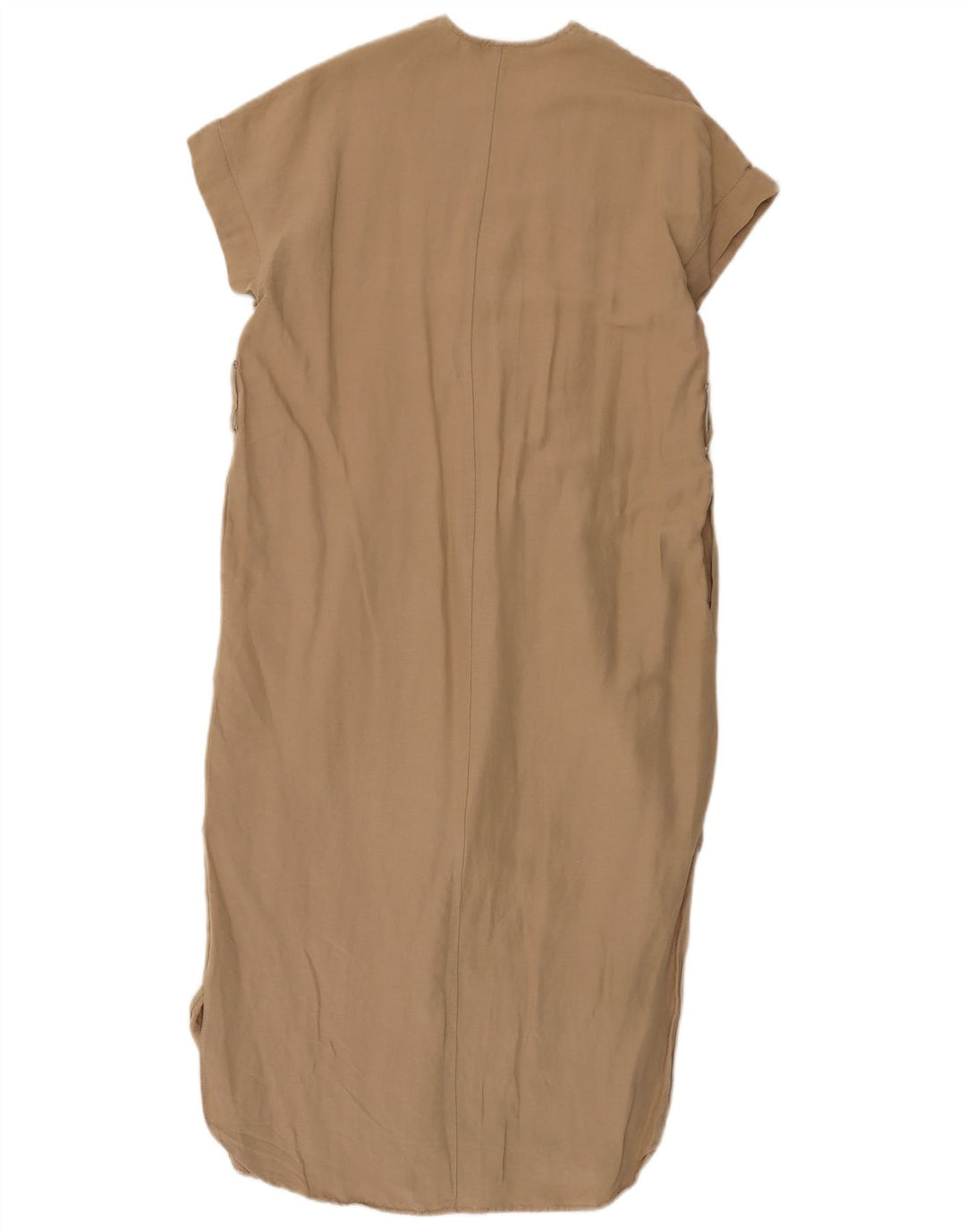 Zara Robe droite surdimensionnée pour femme UK 6 XS Beige
