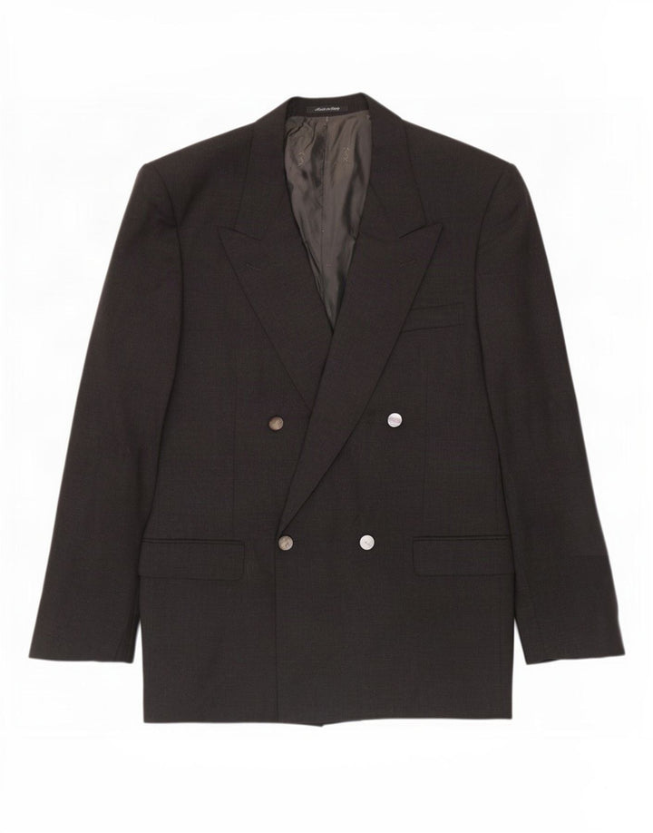 Yves Saint Laurent Veste blazer à double boutonnage pour homme IT 52 XL Laine grise