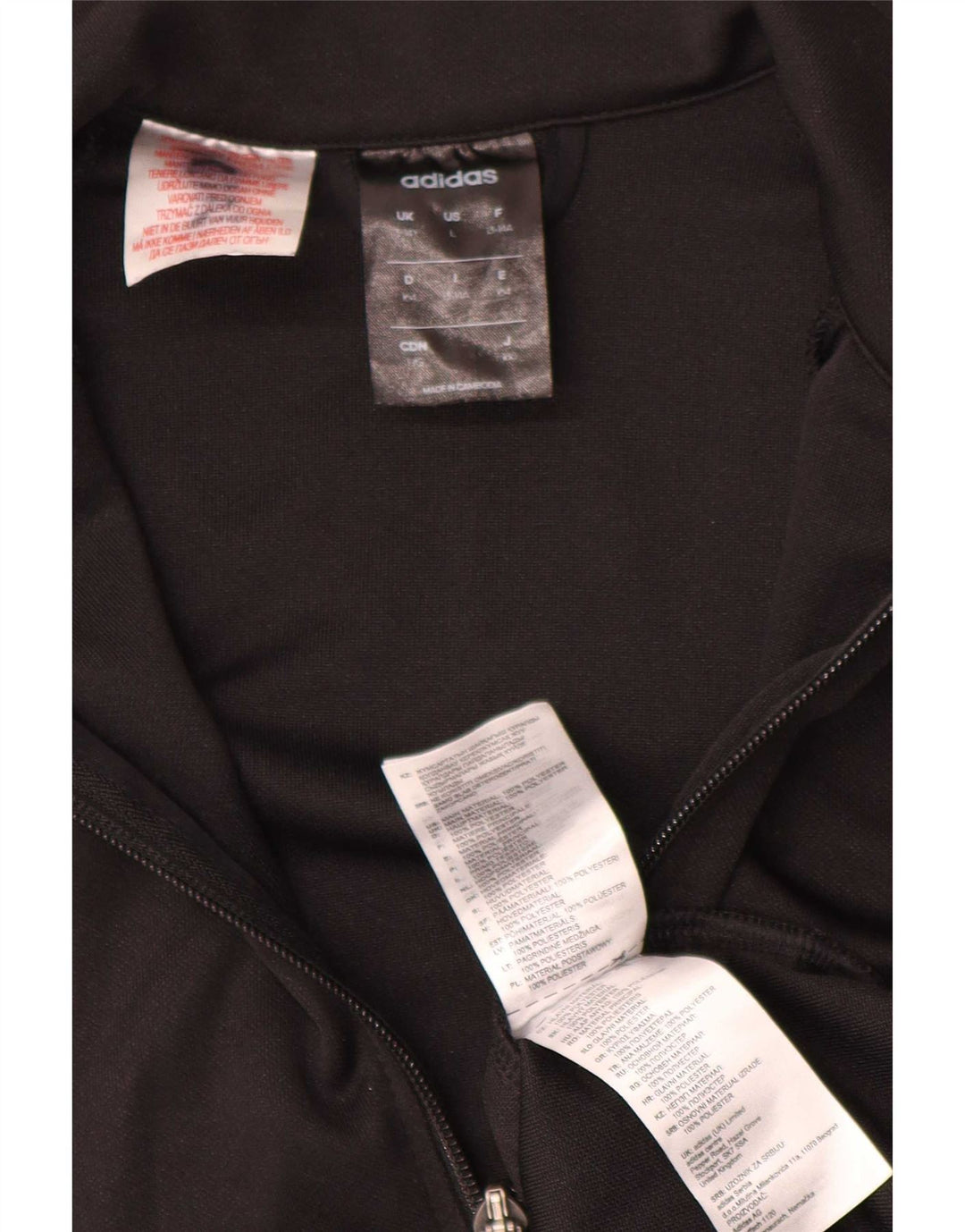 Veste de survêtement Adidas Garçon Climalite 13-14 ans Noir Polyester