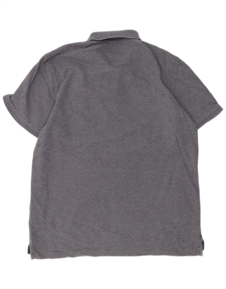 IZOD Polo Homme Large Gris Colorblock Coton