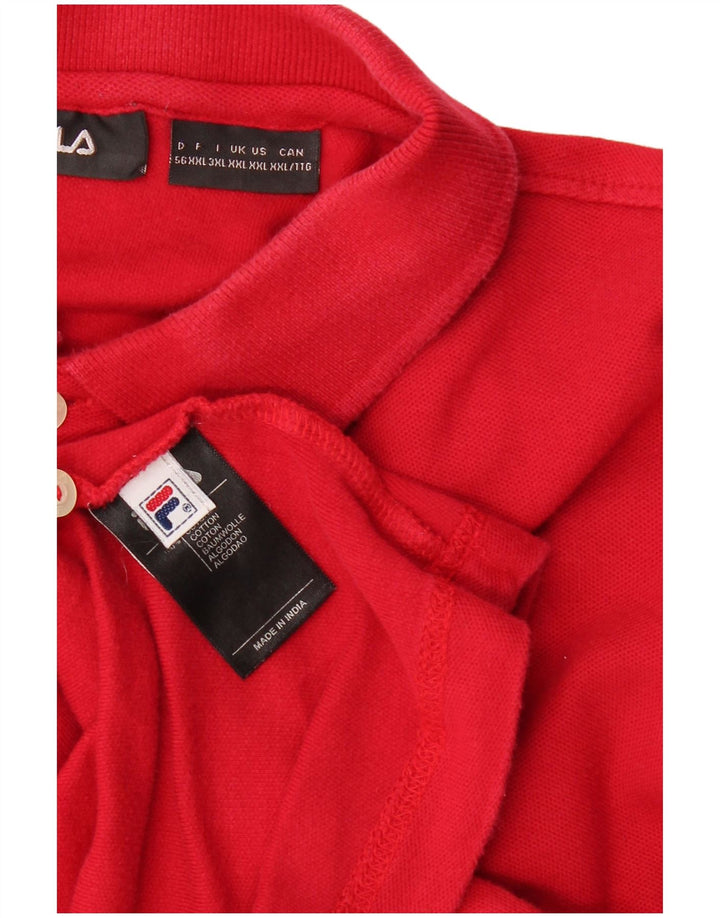 FILA Polo Homme 2XL Rouge Coton
