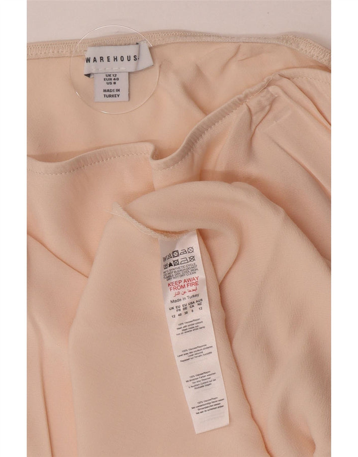 Warehouse Jupe longue pour femme UK 12 Medium W28 Beige Viscose